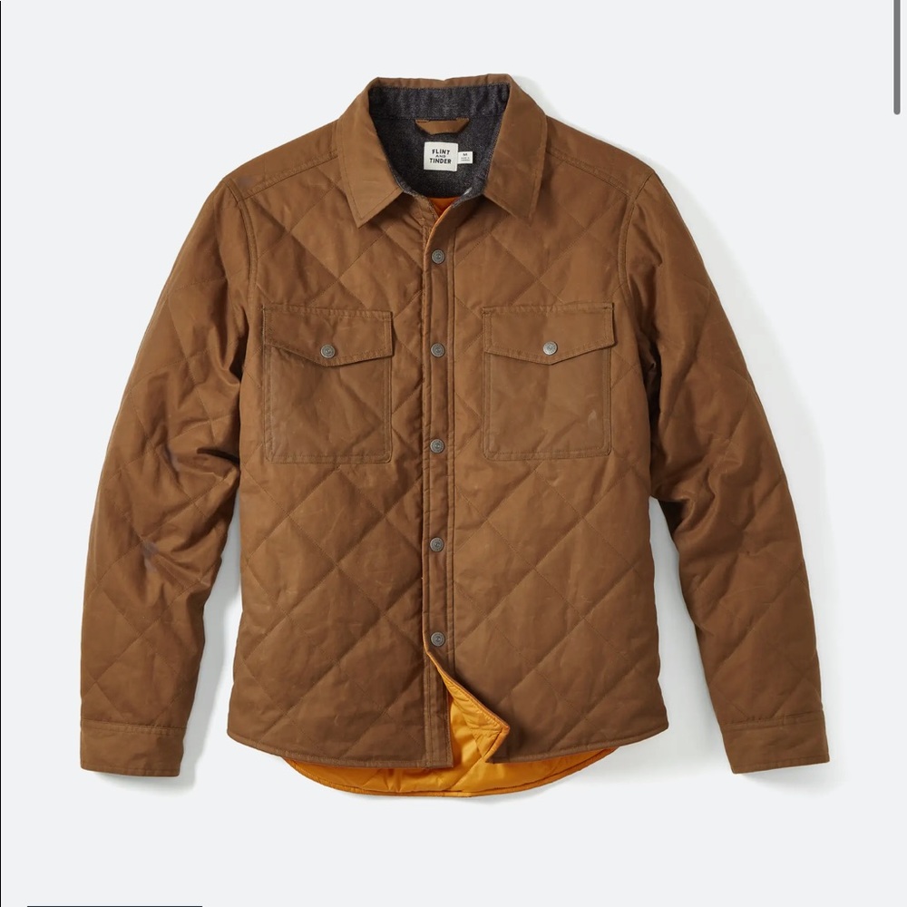 Flint and Tinder Quilted Waxed Shirt Jacket